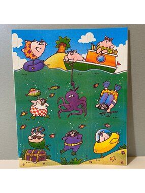 Vintage Gibson Pig Underwater Stickers